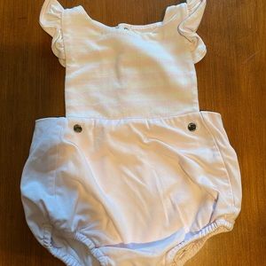 Jacadi Ruffle sleeve Pink Romper